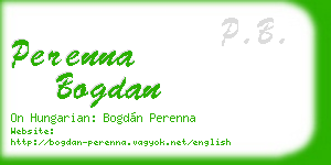 perenna bogdan business card